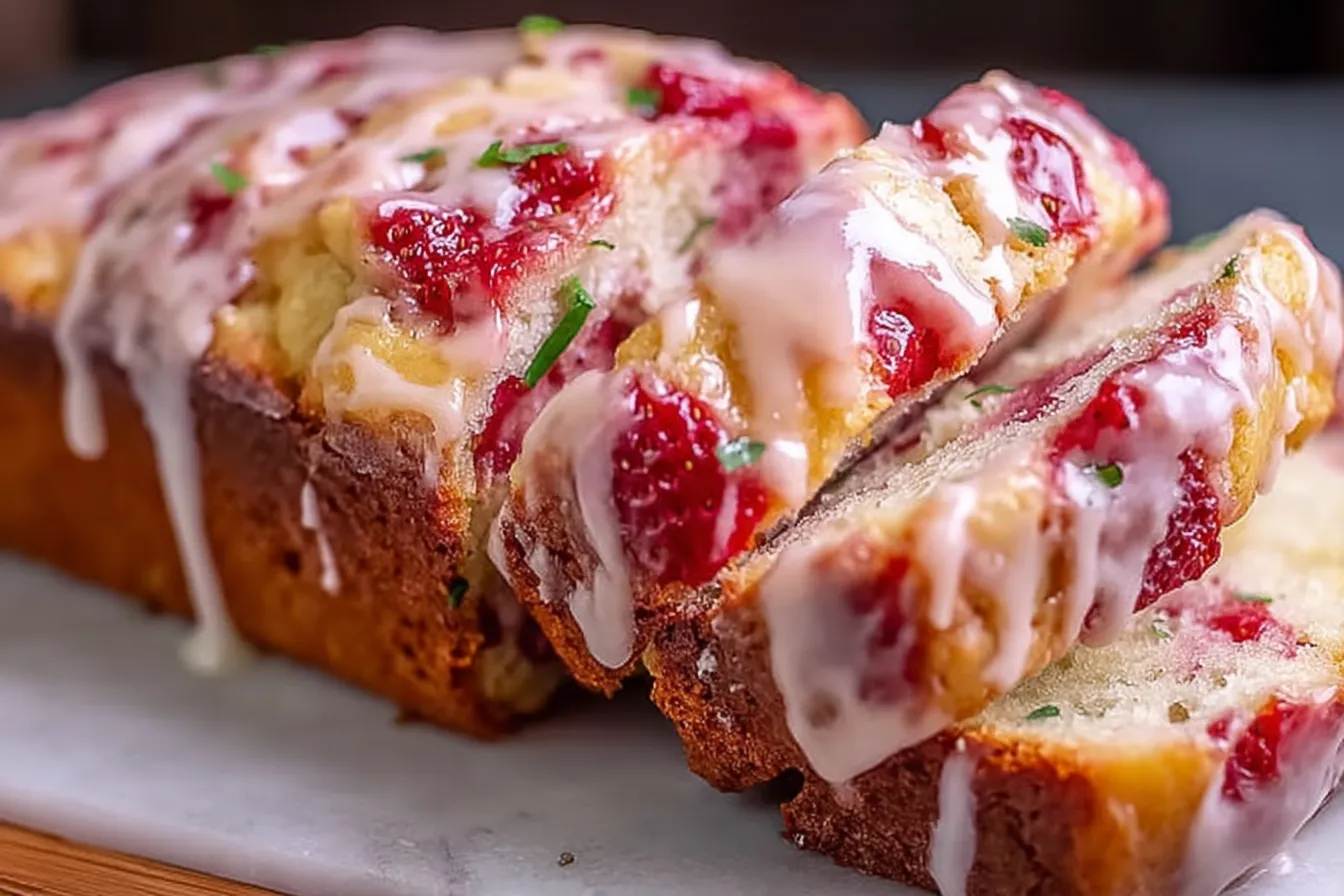 Glazed Strawberry Bread