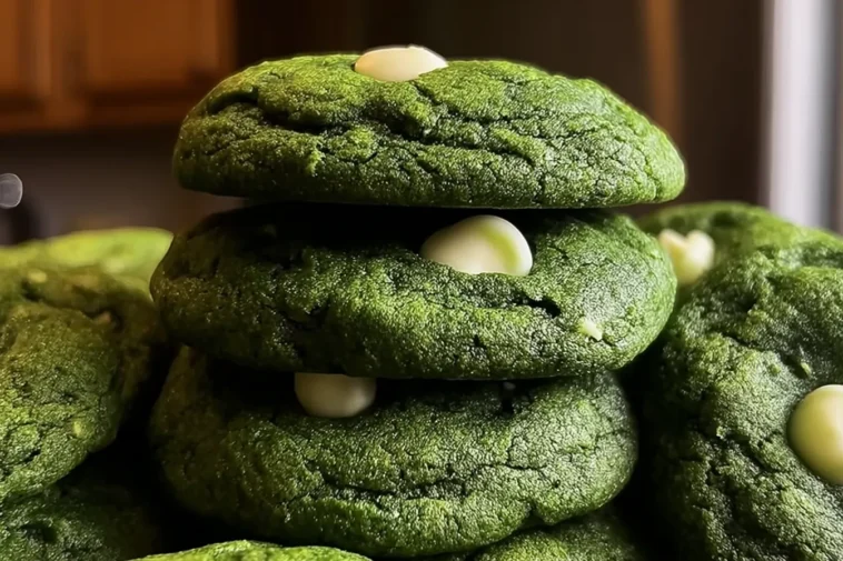 Delicious Green Velvet Cookies Freshly Baked