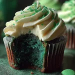 Green Velvet Cupcakes with Cream Cheese Frosting