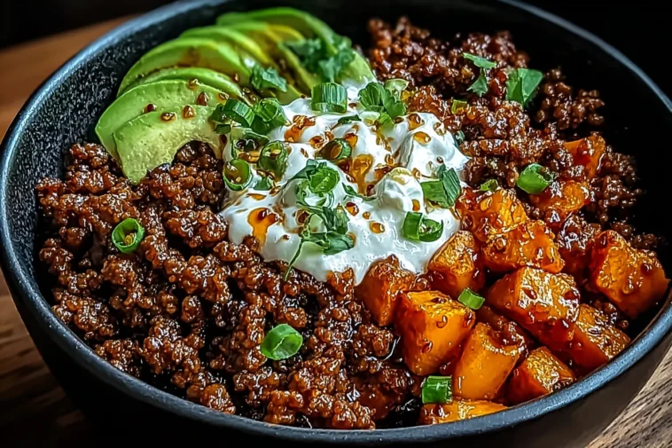 Ground Beef Hot Honey Bowl: A Sweet & Spicy Delight