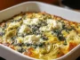 High Protein Spinach Artichoke Bake Fresh from the Oven
