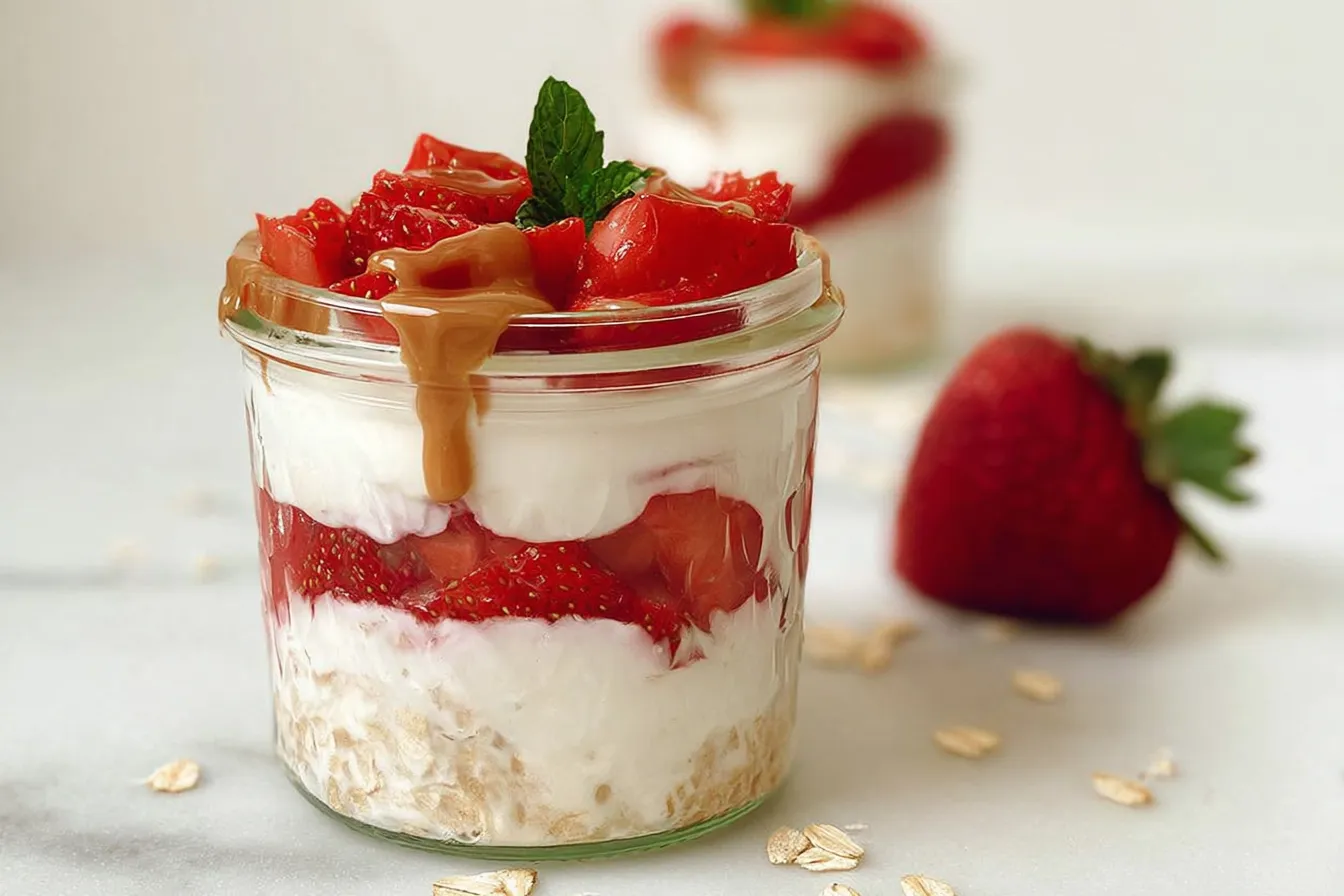 High-Protein Strawberry Oat Yogurt Parfait