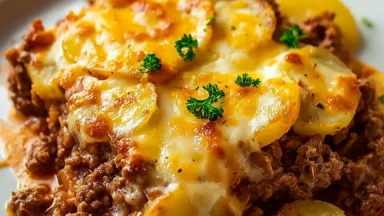 Hobo Casserole Ground Beef in a Cozy Dish