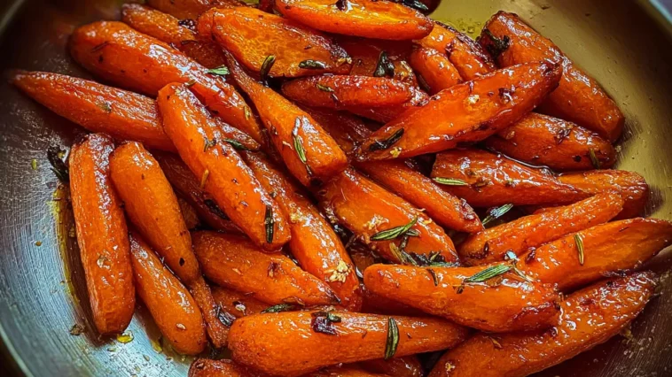 Honey Roasted Carrots on a Plate - Delicious Side Dish