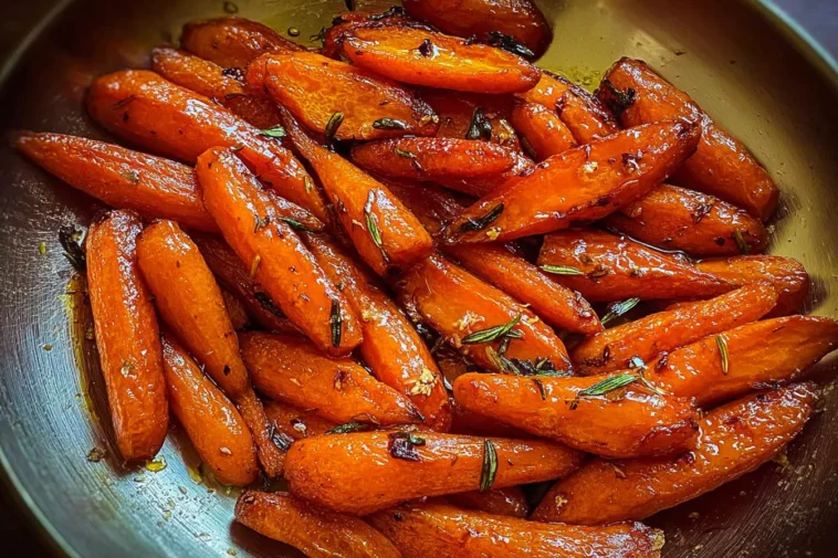 Honey Roasted Carrots: A Sweet & Savory Delight 3 Honey Roasted Carrots on a Plate - Delicious Side Dish