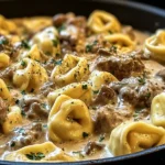 Irresistible Creamy One-Skillet Beef Stroganoff Tortellini