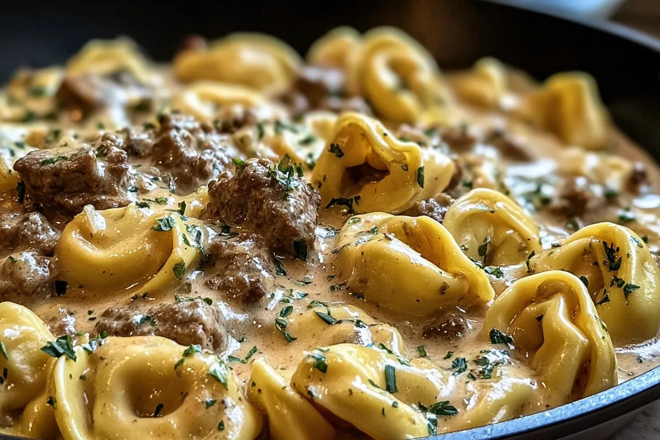 Irresistible 30-Minute Creamy One-Skillet Beef Stroganoff Tortellini 