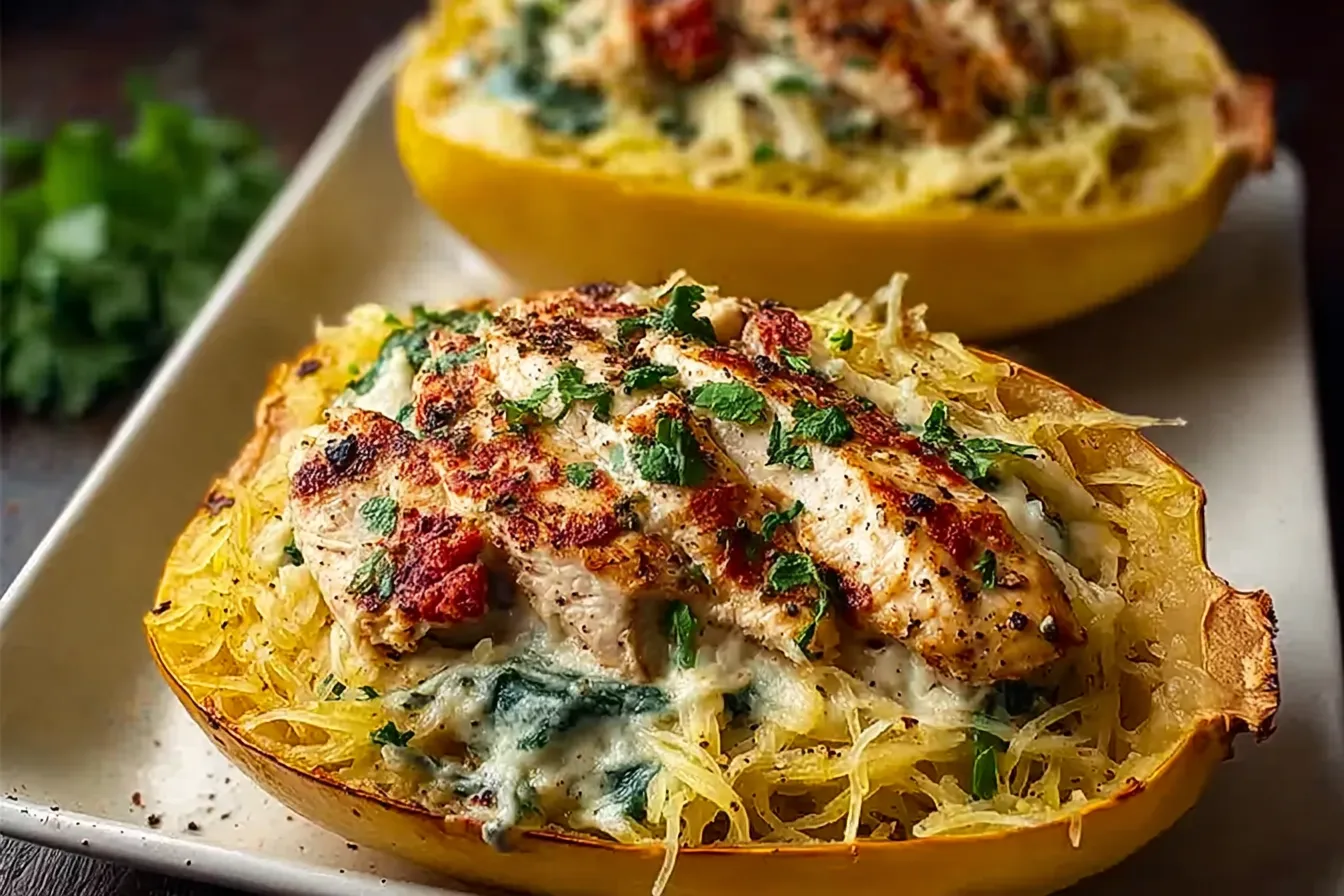 Irresistible Chicken Spaghetti Squash: A Flavorful Delight 3 Irresistible Chicken Spaghetti Squash Dish