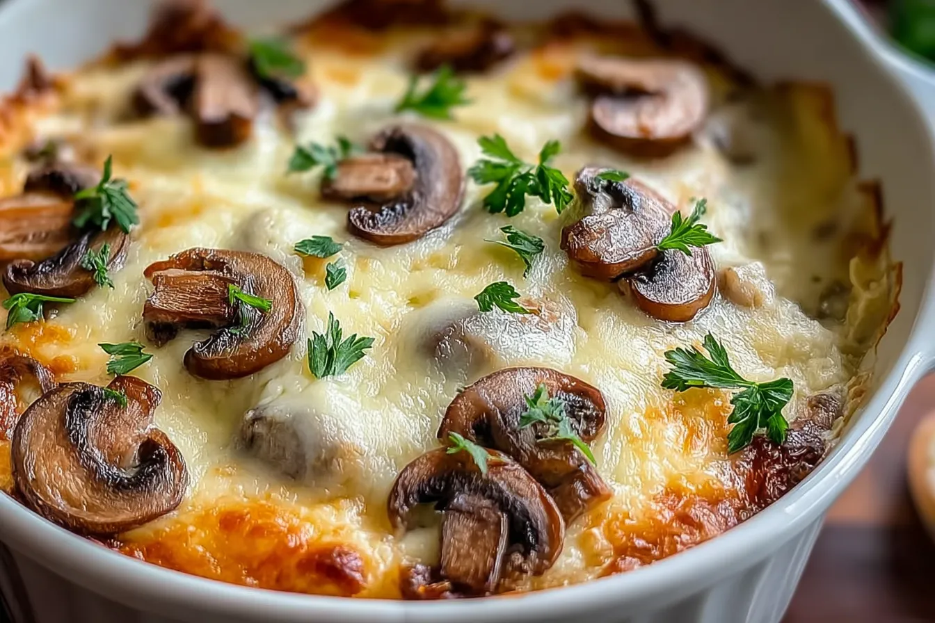 Irresistible Keto Mushroom Swiss Beef Bake for Cozy Nights 
