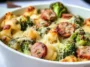 Keto Broccoli and Cauliflower Au Gratin With Sausage Delight