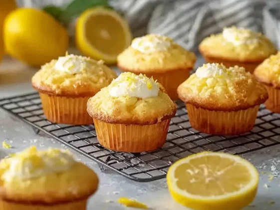 Keto Lemon Cream Cheese Muffins Freshly Baked