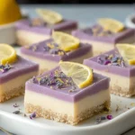 Delicious Lavender Lemon Cream Bars Ready to Serve