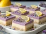 Delicious Lavender Lemon Cream Bars Ready to Serve