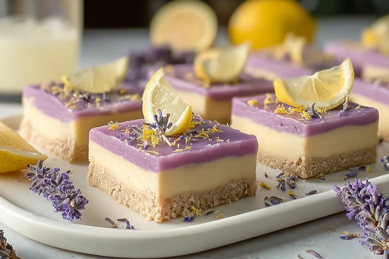 Lavender Lemon Cream Bars
