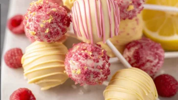 Lemon Raspberry Cake Pops - Colorful and Delicious Treats