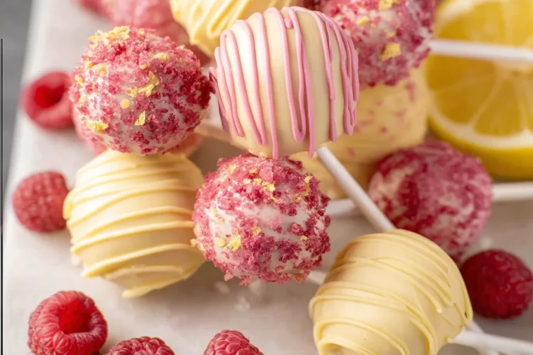 Lemon Raspberry Cake Pops - Colorful and Delicious Treats