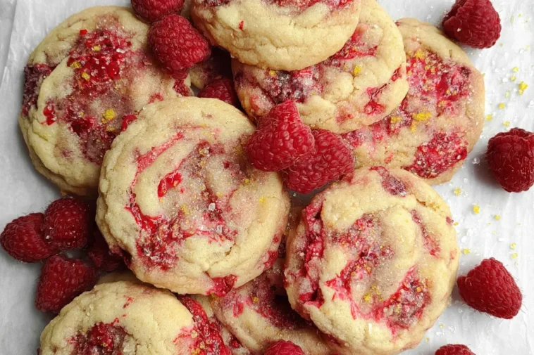Lemon Raspberry Cookies: Irresistibly Delicious Treats You Must Try 3 Lemon Raspberry Cookies Freshly Baked on a Plate