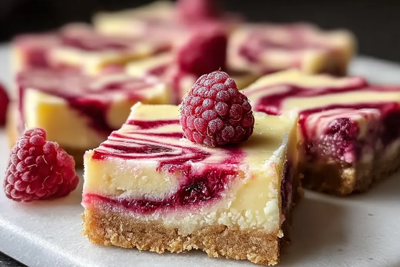 Lemon Raspberry Swirl Bars Freshly Baked