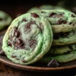 Mint Chocolate Chip Cookies Freshly Baked