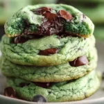 Mint Chocolate Chip Cookies Freshly Baked