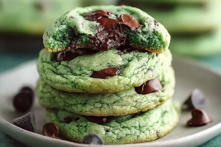 Mint Chocolate Chip Cookies: Deliciously Irresistible Treats 3 Mint Chocolate Chip Cookies Freshly Baked