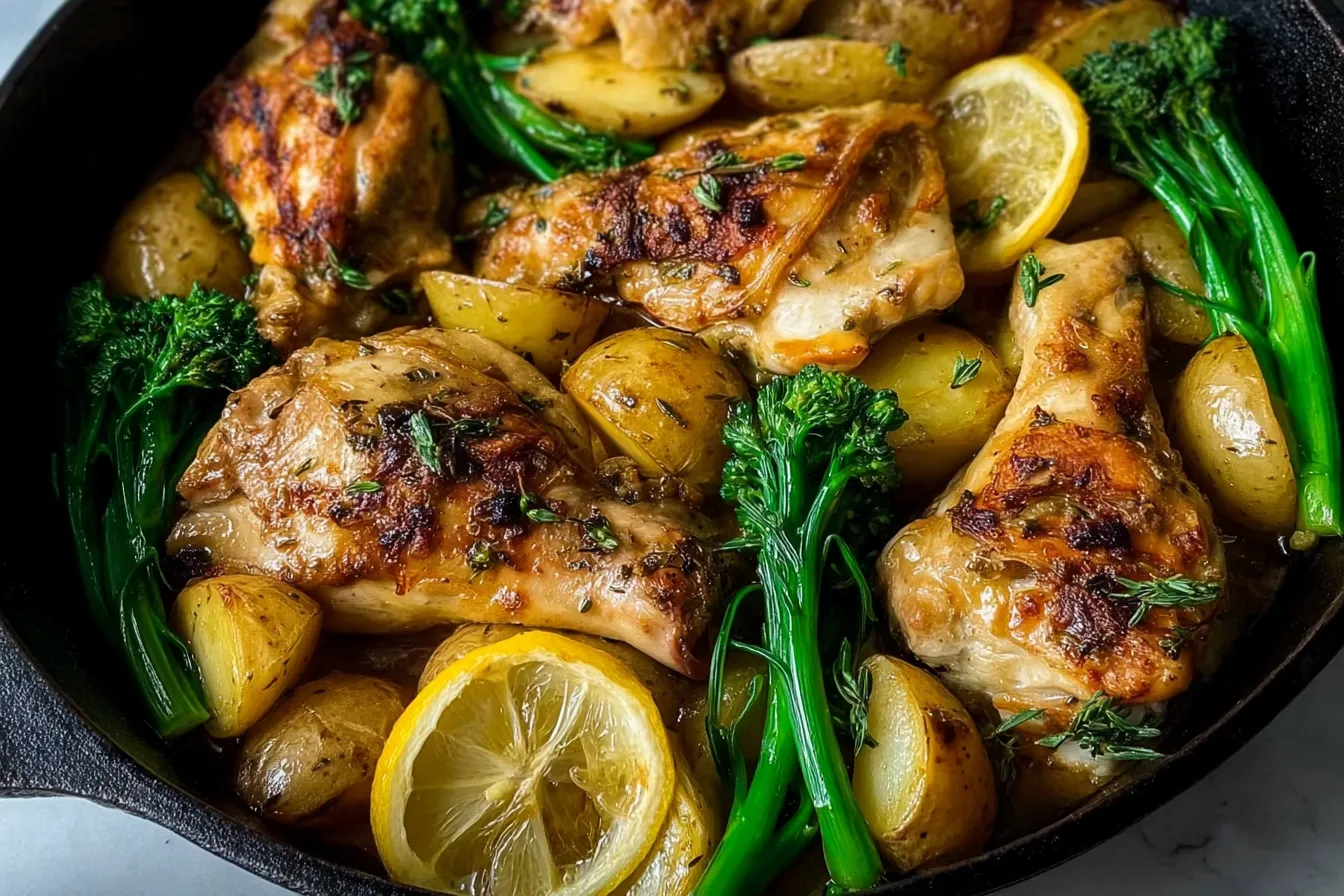 One-pan Lemon Garlic Chicken and Potatoes