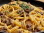 Delicious One-Pot Creamy Beef and Garlic Butter Pasta