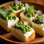 Pea Mint & Whipped Ricotta Terrine Serving Idea