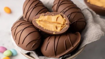 Delicious Peanut Butter Egg Treats on a Plate