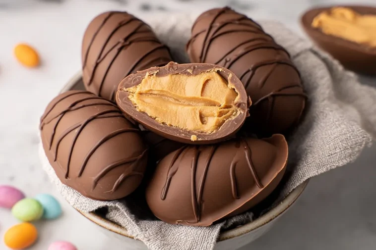 Delicious Peanut Butter Egg Treats on a Plate