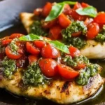 Title: Pesto Bruschetta Chicken: A Delicious Flavor Explosion! 15 Pesto Bruschetta Chicken Plated Delight
