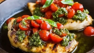 Pesto Bruschetta Chicken Plated Delight