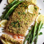 Pistachio Crusted Baked Salmon Close-Up