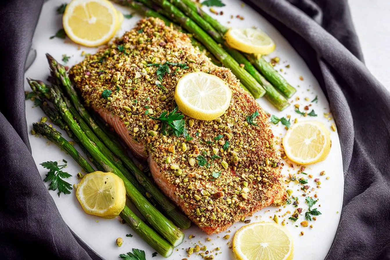 Pistachio Crusted Baked Salmon