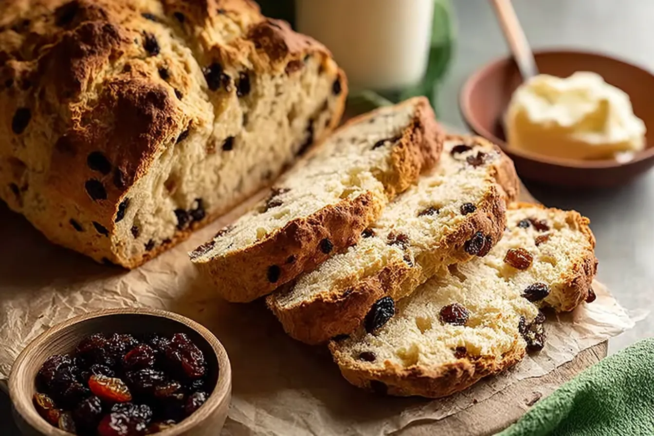 Rustic Irish Soda Bread with Currants 