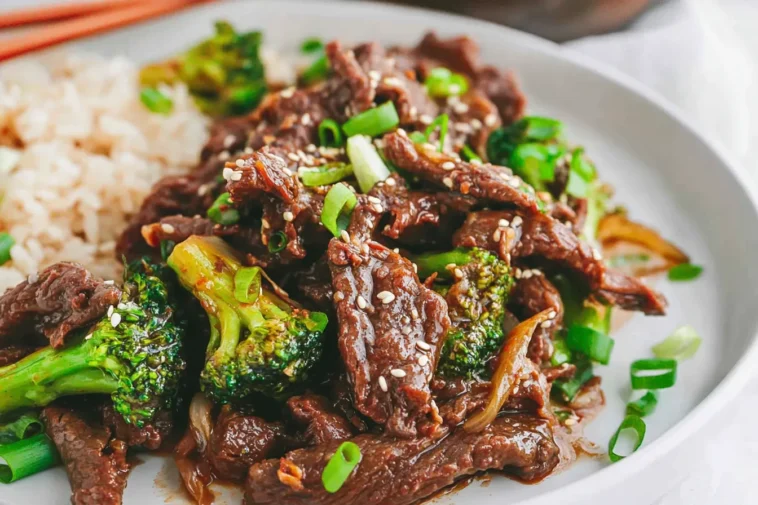 Delicious Shaved Beef Stir Fry Served in a Bowl
