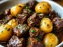 Delicious Slow Cooker Garlic Butter Beef Bites & Potatoes
