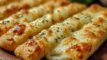 Delicious Homemade Sourdough Cheesy Breadsticks