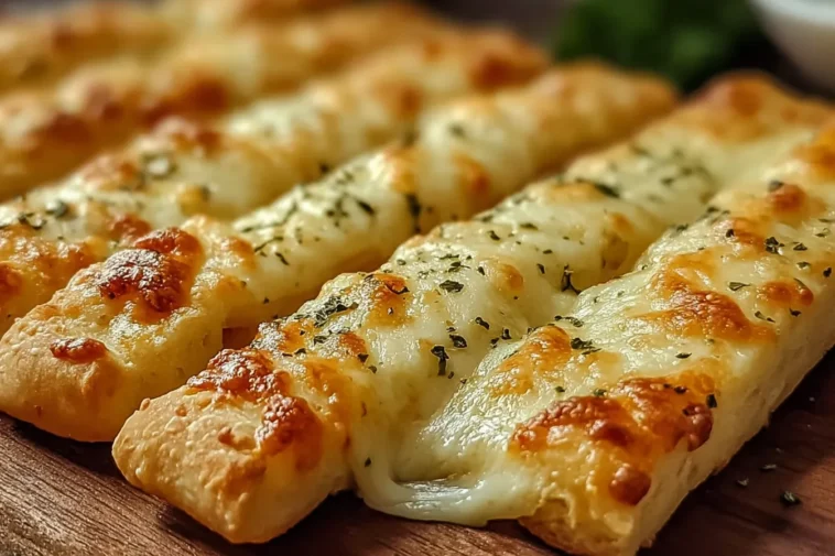 Delicious Homemade Sourdough Cheesy Breadsticks