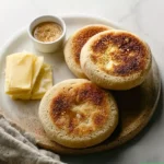 Freshly Baked Sourdough Discard English Muffins