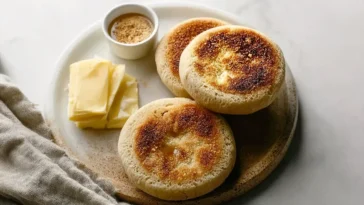 Freshly Baked Sourdough Discard English Muffins