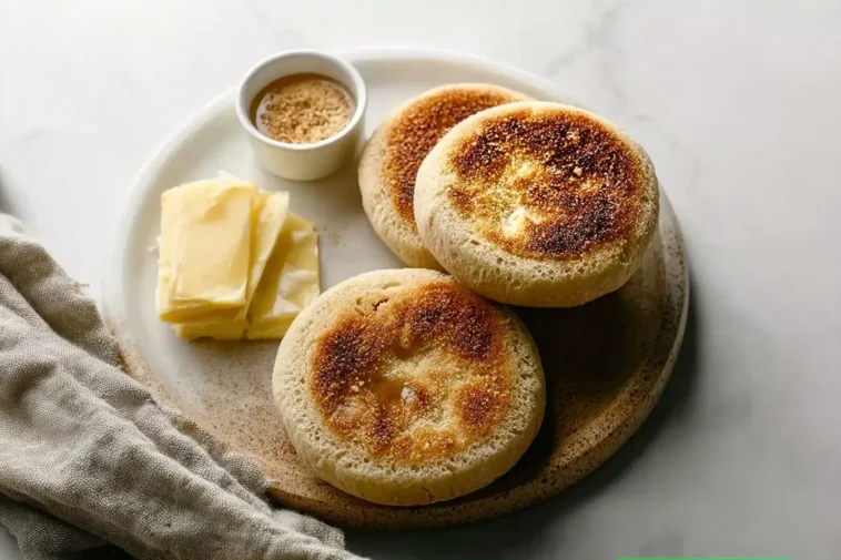 Freshly Baked Sourdough Discard English Muffins