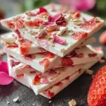 Spring Desserts: Strawberry Cream Yogurt Bark Delight