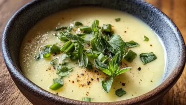 Lush Bowl of Creamy Spring Veggie Soup
