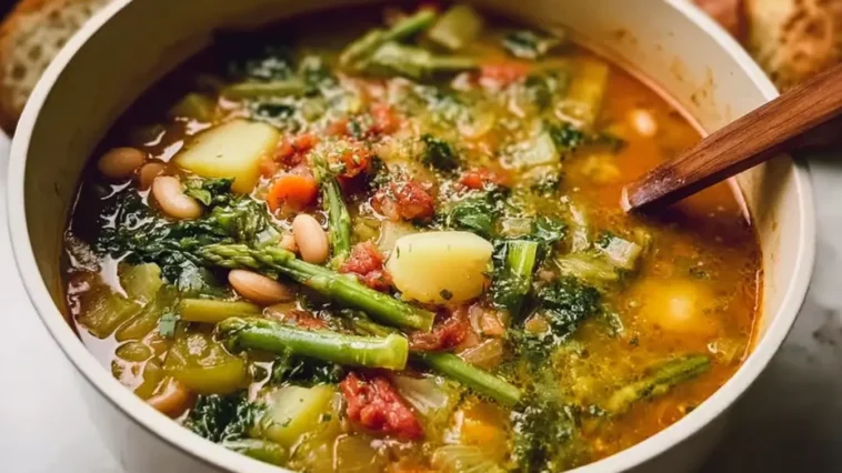 Colorful Springtime Minestrone Soup