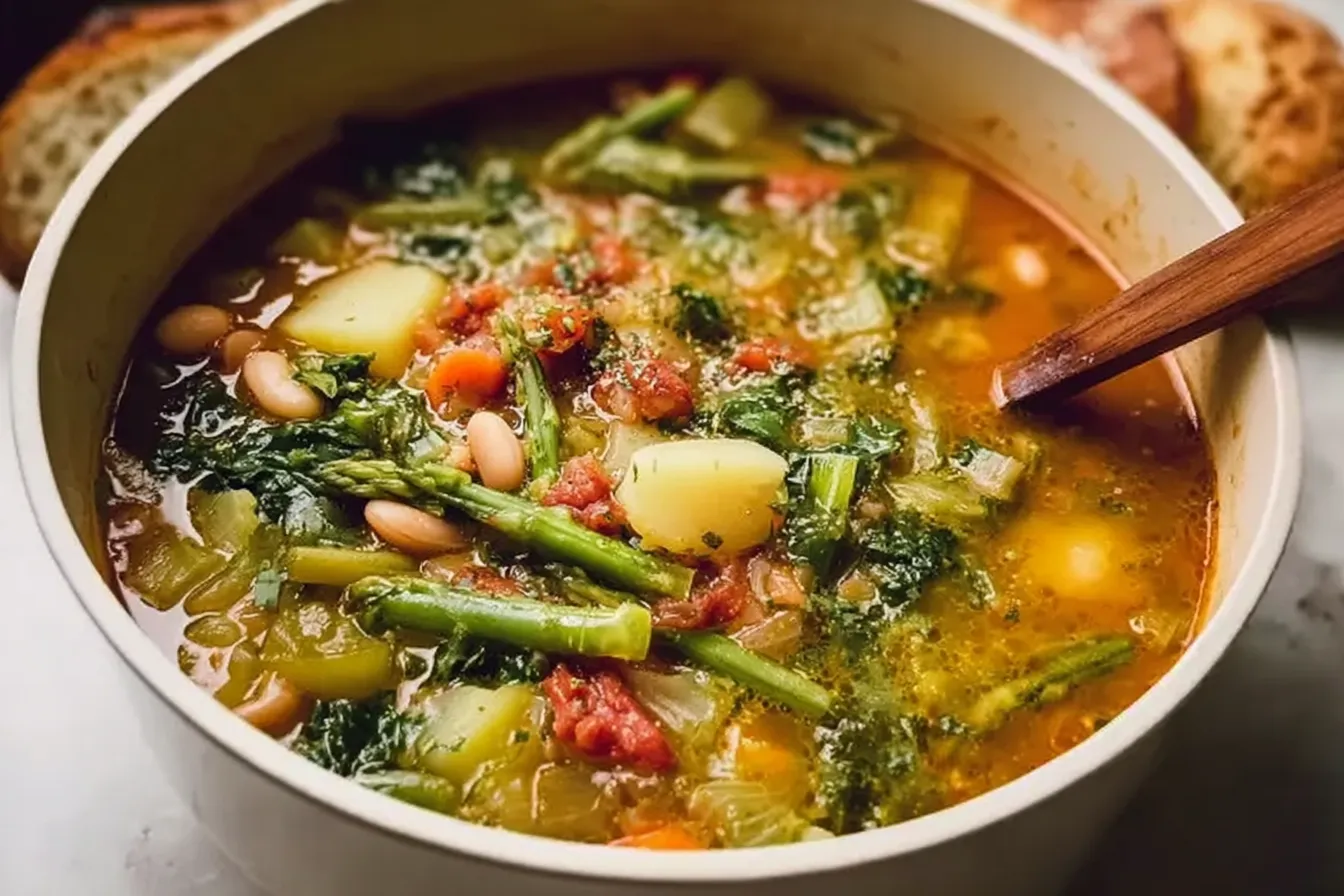 Springtime Minestrone Soup: A Fresh Taste of Spring! 3 Colorful Springtime Minestrone Soup