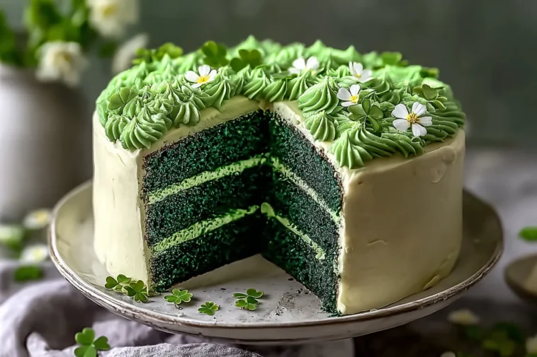 St. Patrick’s Day Green Velvet Cake: A Sweet Celebration! 3 St. Patrick's Day Green Velvet Cake Slice