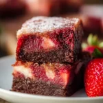 Strawberry Brownies Freshly Baked and Ready to Enjoy