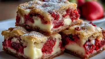 Irresistible Strawberry Cookie Bars with White Chocolate