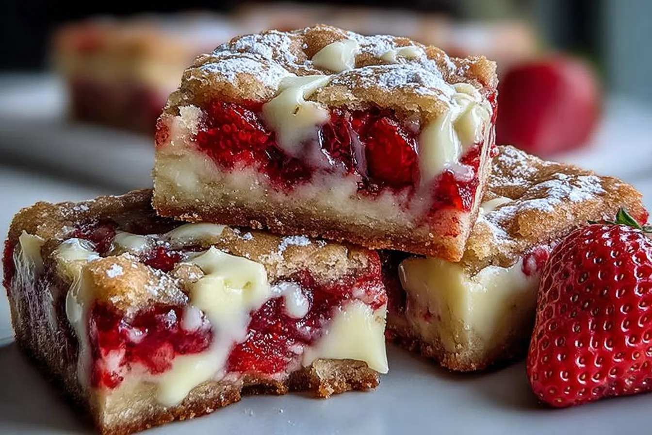 Strawberry Cookie Bars White Chocolate